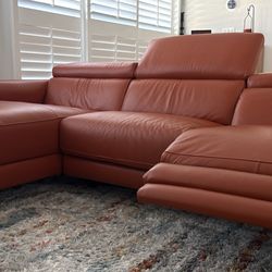 Leather Reclining Sofa