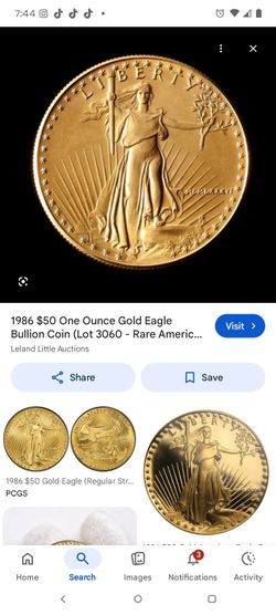 Gold 1986 50$ coin