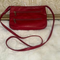 Red Leather HOBO Crossbody