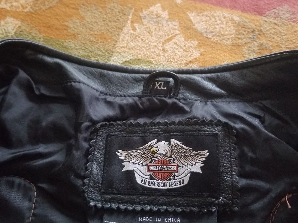 Genuine Harley Davidson leather vest