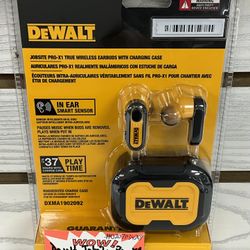 Dewalt Jobsite Pro-X1 True Wireless Bluetooth Earbuds W/ Charging Case New 