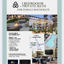 1 Bedroom 1 Bath Shared Near SJSU