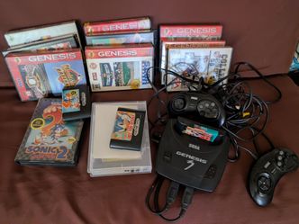 Original SEGA GENESIS 3 Console MK-1461 Video Game System V3 GEN3 2-CONTROLLERS