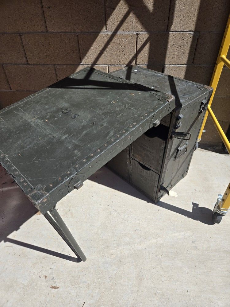 Military field headquarters desk