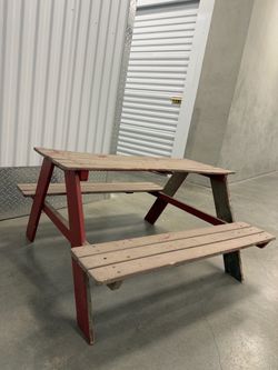 Wooden Kids Picnic Table with Benches