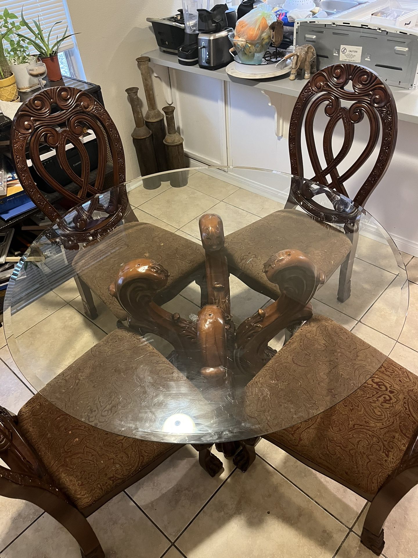 Kitchen Table Glass Top