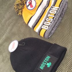 Lot Of 2 Boston Sports Brand New With Tags Knitted Beanie Hat Deal