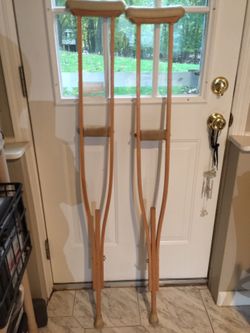 Wooden Crutches 