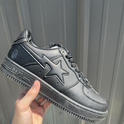 All black bape shoes