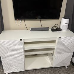 White tv stand