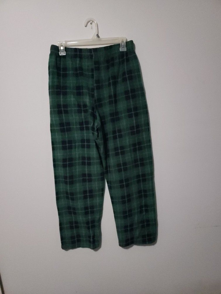 Women's Large Green, Blue, And Gray Pajama Pants