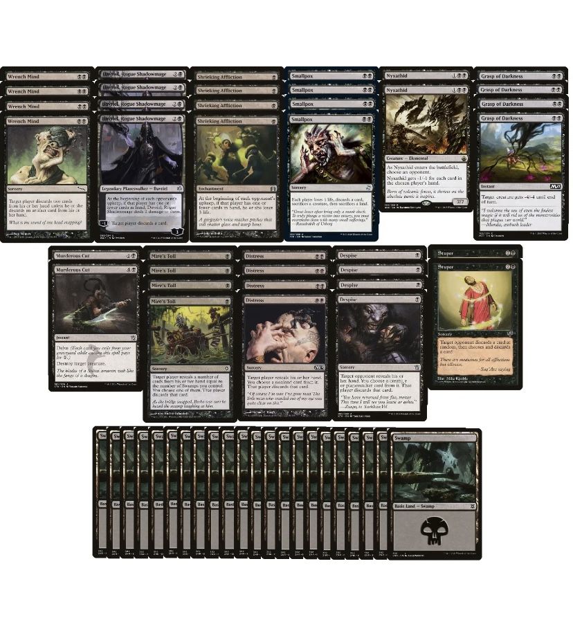 ELITE Discard Deck - Mono Black - 60 Card - Ready to Play - MTG NM/M!