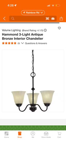 Antique bronze interior chandelier