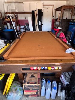 Pool Table with Billiard Balls