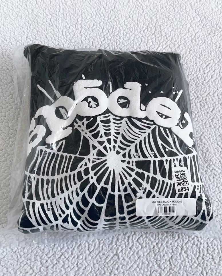 Sp5der OG Web Black Hoodie Size Medium Fast Shipping! BRAND NEW! 100% Authentic!