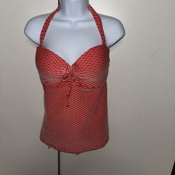 Jessica Simpson Red and white top adjustable halter tie and gold/toned. Twiggy UW Tankini & Hipster Bikini Brief Size XL Swimsuit