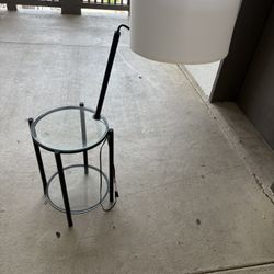 Modern Glass Table With Built In Lamp