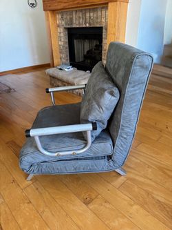 CLEAN modern Single Folding Convertible Sleeper Chair Bed Grey, chaise, armchair , reclining chair