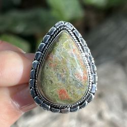 Size 7 925 Silver Overlay Ring 