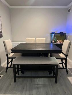 Counter Height Dining Table Set with Bench
