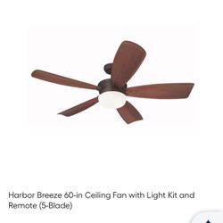 Harbor Breeze Ceiling Fan with Remote