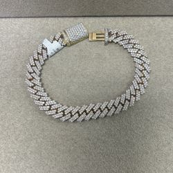Gold Diamond Cuban Bracelet 