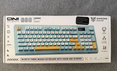 Wireless Keyboard – RGB Backlight – BT/2.4G/USB-C – LCD Screen – Quiet Keys – New