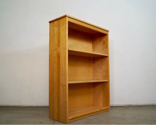Vintage 3 Shelf Solid Maple Wood Bookcase