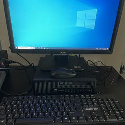 HP MINI DESKTOP(acer Monitor, Mouse, Keyboard Include)