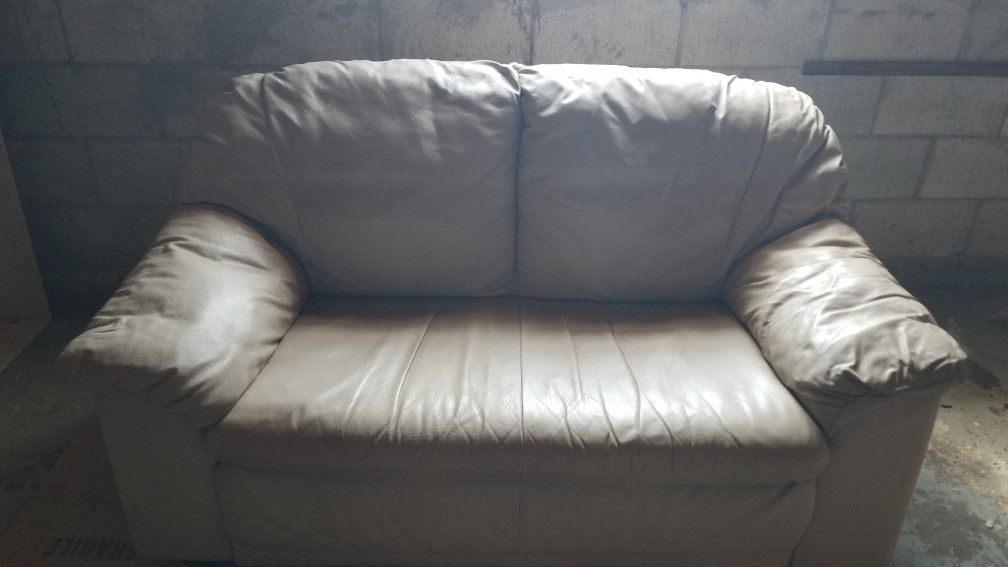 Real Leather love seat couch $80.
