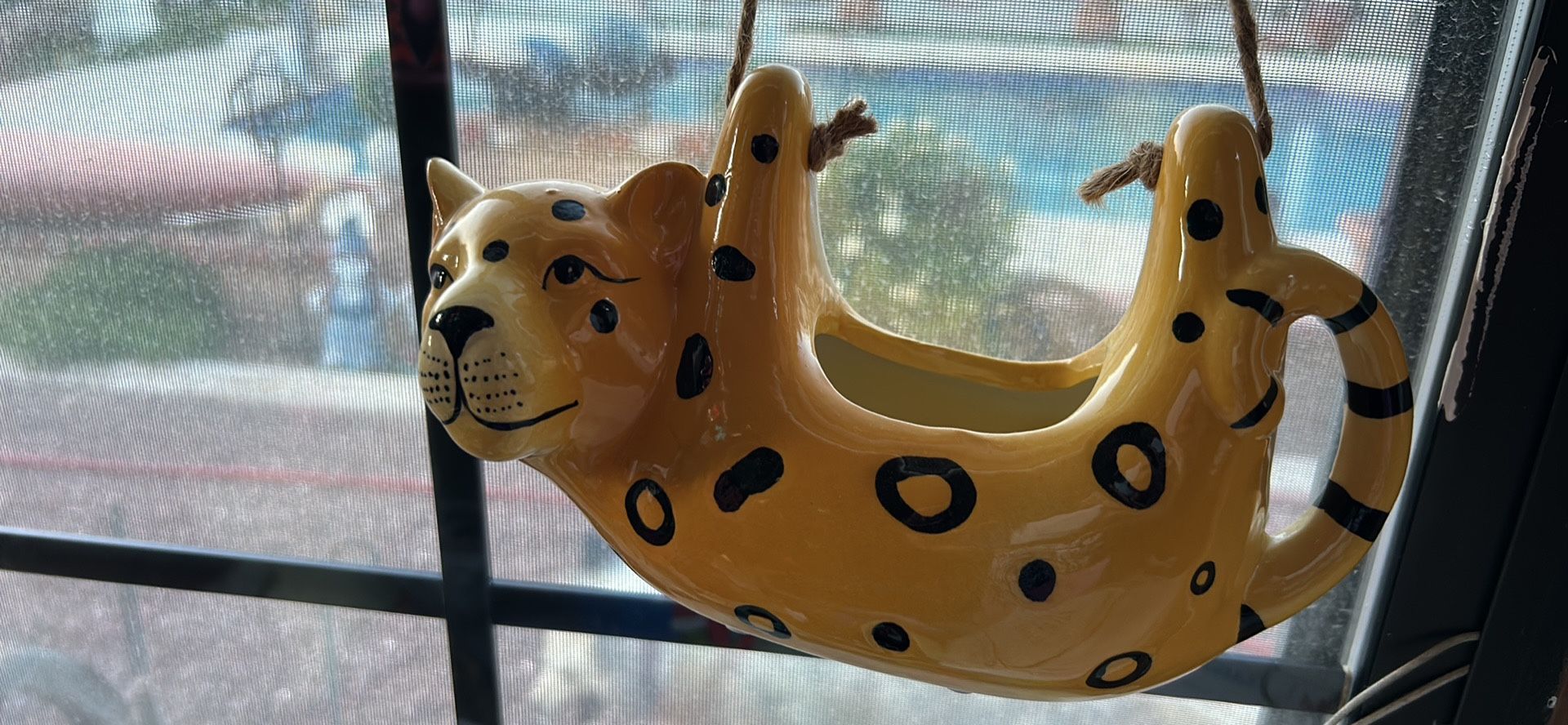 Ceramic Leopard Plant Pot