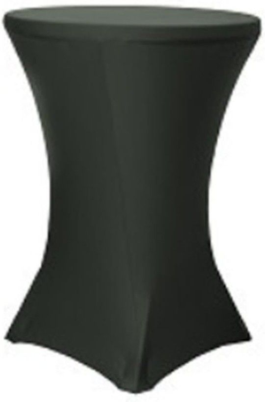 Tektrum 36" Highboy Fitted Spandex Stretch Table Cover-Black