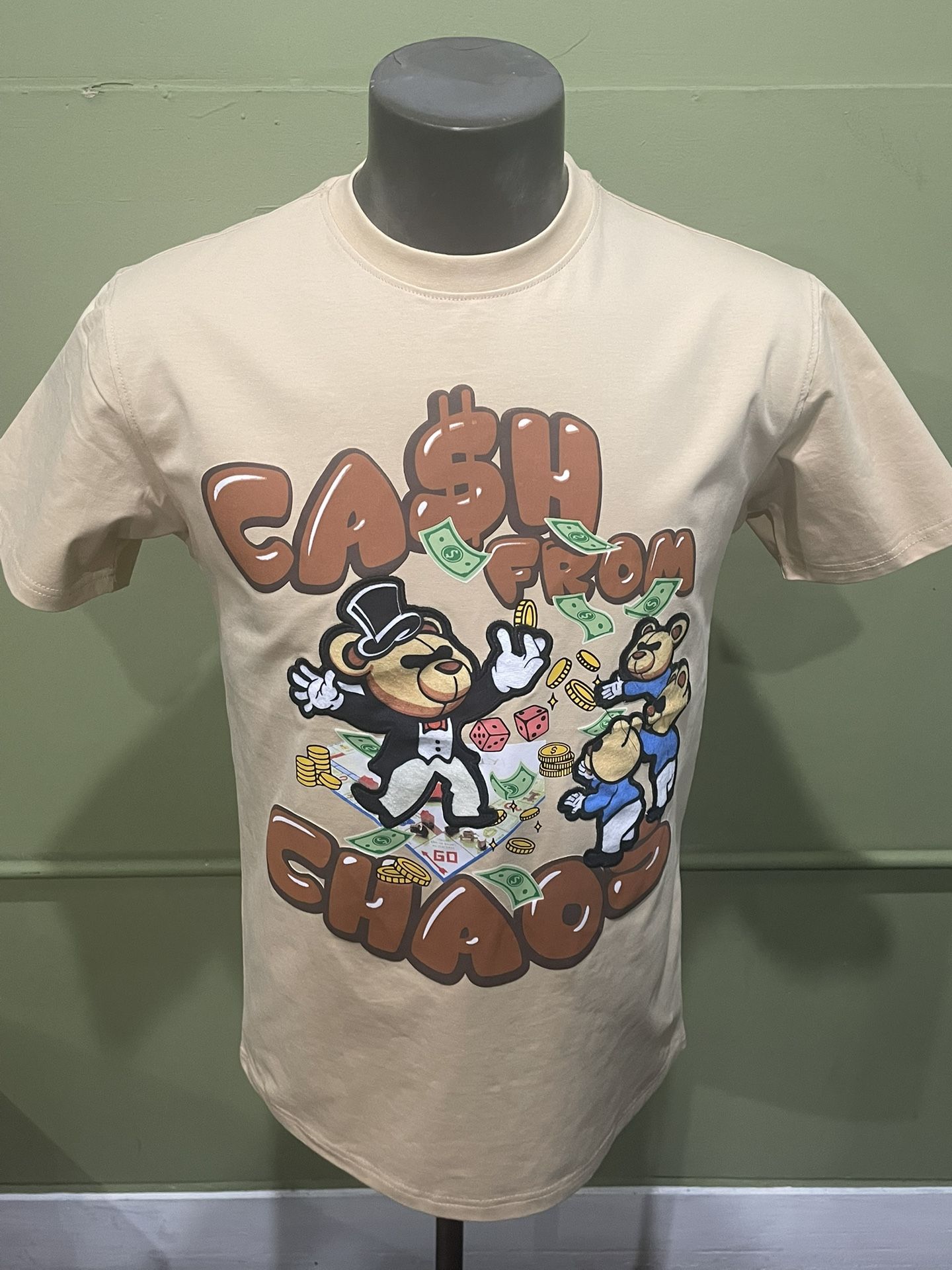 Bleecker&Mercer t-shirt Khaki Bear Design
