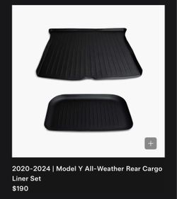 2020-2024 Model Y All-Weather Rear Cargo Liner Set