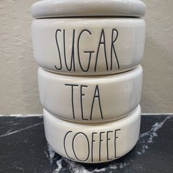 Rea Dunn Stackable Ceramic Canisters