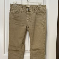 free people khaki stretch jean size w27