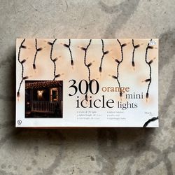 300 Mini Orange Icicle Lights