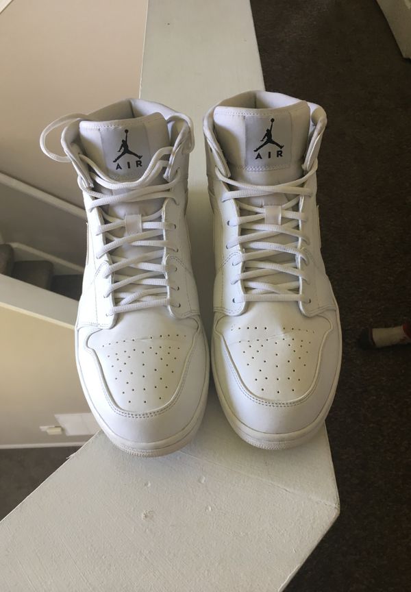 all white jordan 1's