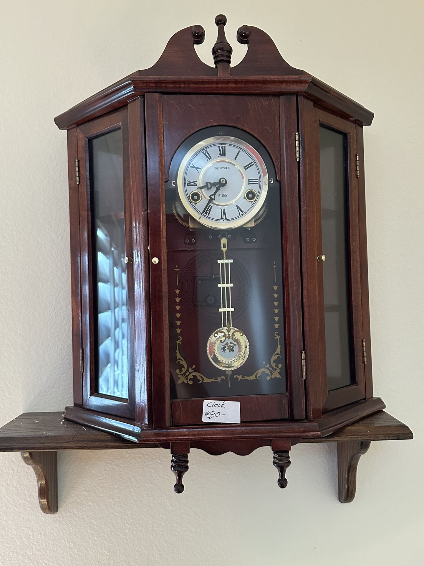 Antique Clock With Shelf