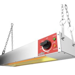 Electric Food Heat Lamp 24 Inch Commercial Food Warmer Strip Heater with German EGO Thermostat,Dual Installation Options for Buffets & Parties,500W