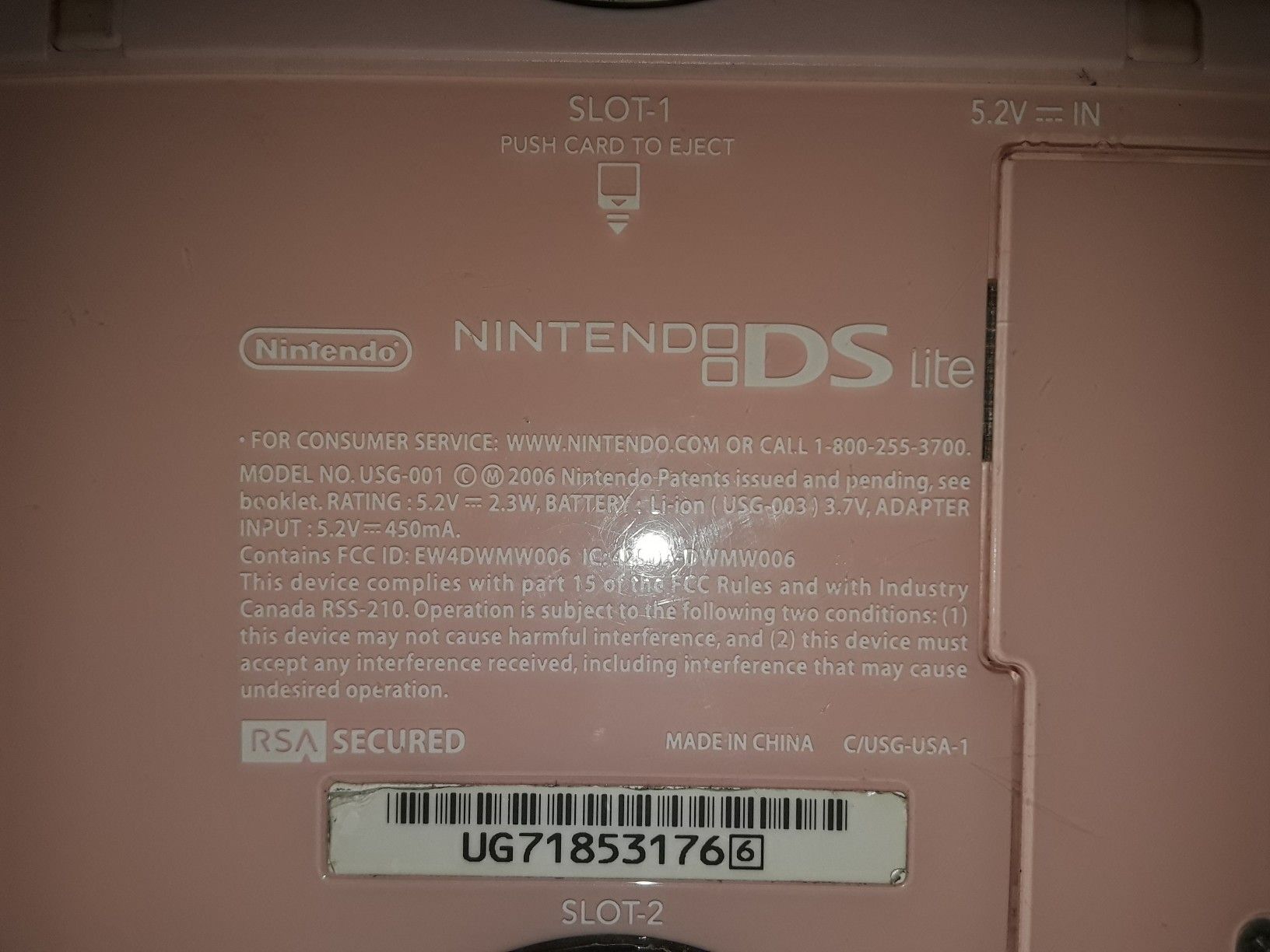 Nintendo Ds Lite Coral Pink Game System