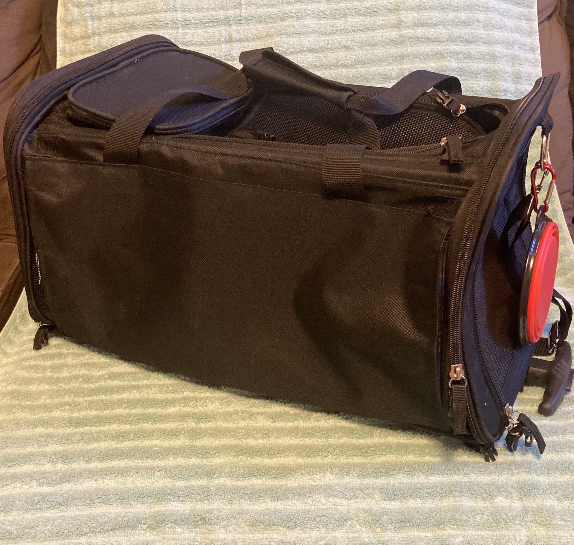 Travel Dog & Cat Carrier Bag, Black, Medium