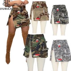 Ladies Camo Print Skirts Casual