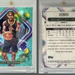 2023-24 Topps Chrome Cosmic  - Bennedict Mathurin - Aqua Equinox Refractors /149