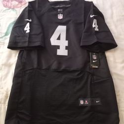 New Raiders Derek Carr Black Nike Elite On Field Jersey SZ 56