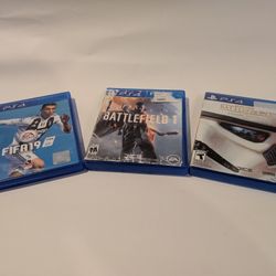 PS4 Games Bundle: FIFA 19, Battlefield 1, Star Wars Battlefront