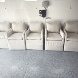 Cloth Chairs with Wheels 