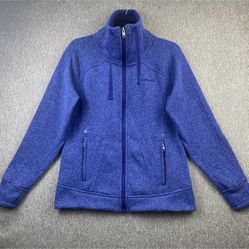 Avalanche Women’s Sweater Knit Fleece Jacket Purple Indigo Sz XL Excellent Condition 
