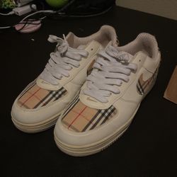 Custom Nike Air Force 1 Burberry Men Size 11