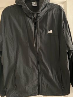 New Balance Black Windbreaker Jacket Size Medium